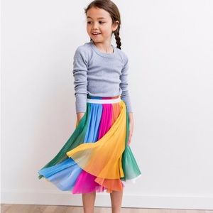 Hanna Andersson tulle rainbow skirt size 6-7 (120).